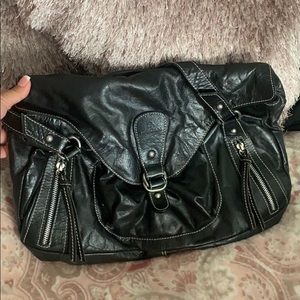 Toscani made in Italy genuine leather black bag